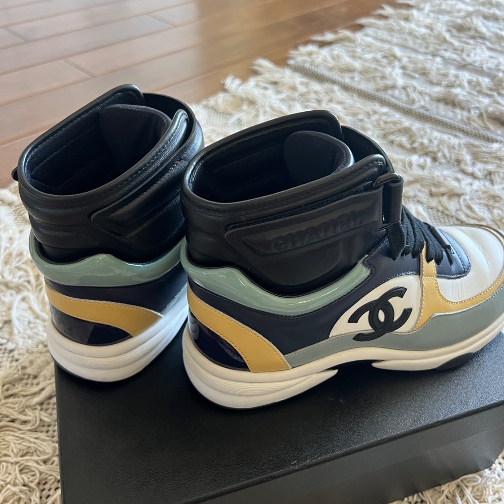 Authentic Chanel high top sneakers